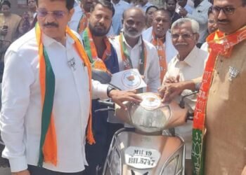 भाजपा स्थापनादिन अनोख्या पद्धतीत साजरा