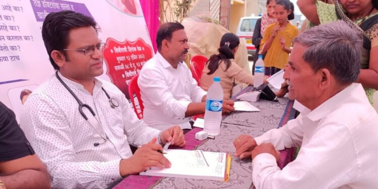 शिंदाड येथे मोफत आरोग्य तपासणी शिबीर उत्साहात