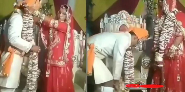 लग्नाच्या मंडपात नवरदेवाची निसटली पँट ; व्हिडीओ घालतोय सोशल मीडियावर धुमाकूळ