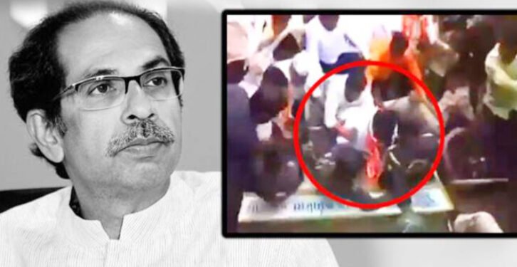 पोलिस महिलेच्या अंगावर धावून जाणारे उद्धव ठाकरेंचे सैनिक? मनसेने डिवचले