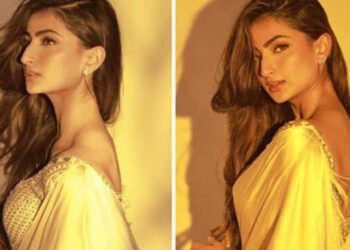 अभिनेत्री पलक तिवारीच्या पिवळ्या साडीतील लूकने चाहते घायाळ