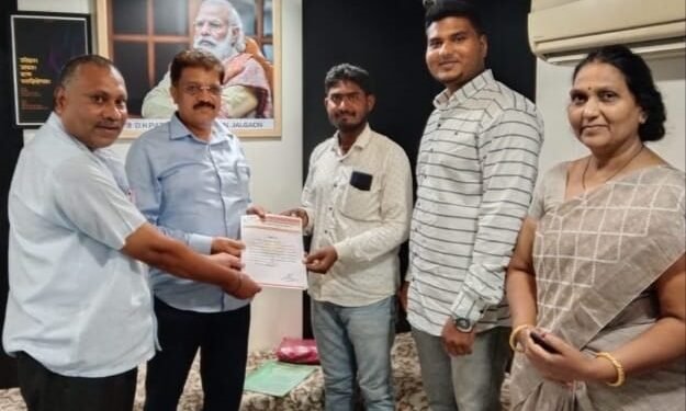 भारतीय जनता पार्टी अनुसूचित जाती मोर्चा जिल्हा उपाध्यक्षपदी प्रकाश कांबळे