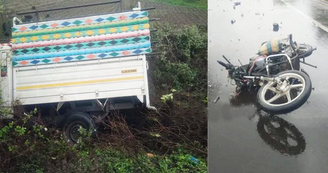 भीषण अपघात : दुचाकीस्वार जागीच ठार तर तीन जण जखमी