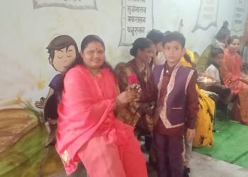 श्री संत ज्ञानेश्वर विद्यालयात गुरुपौर्णिमेनिमित्त मातृपूजन