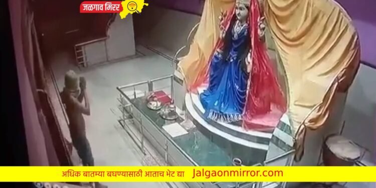 देवीला नतमस्तक झाला मग दानपेटीच लांबविली (व्हिडीओ)