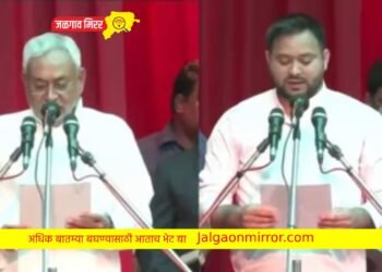 बिहारच्या मुख्यमंत्रीपदी नितीश कुमार तर तेजस्वी यादव उपमुख्यमंत्रीपदी विराजमान 
