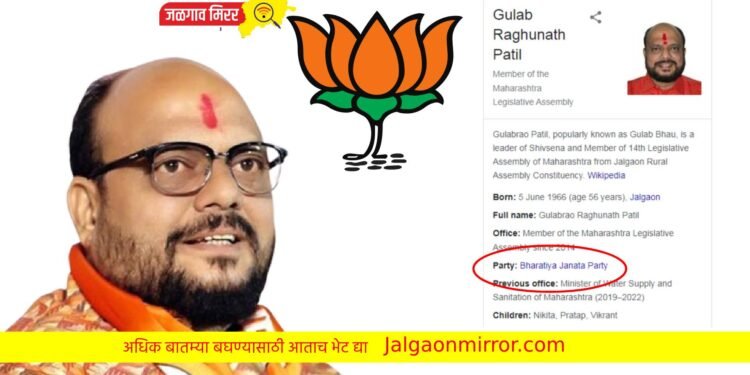 आता हे कुणी केलं? म्हणे…गुलाबराव पाटलांचा पक्ष भाजप, गुगलला झालं काय?