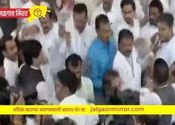‘५० खोके एकदम ओके’ सत्ताधाऱ्याना झोंबले ; पायऱ्यावर विरोधकांवर तुटून पडले