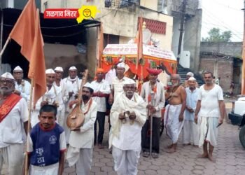शेंदुर्णीत श्री.संत मुक्ताबाई राम पालखीचे स्वागत