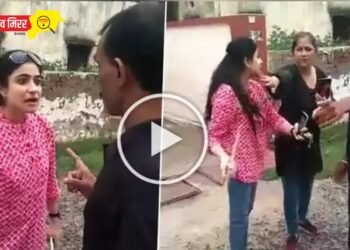 भारतीय जवानाला महिलेकडून मारहाण ; व्हिडीओ व्हायरल