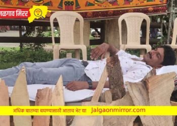 बोदवड तहसिल कार्यालयासमोर एकाने रचली स्वतःची चिता ; कारण वाचून व्हाल थक्क