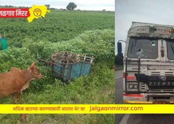 भीषण अपघात ; कंटेनरने बैलगाडी स्वारास उडवले