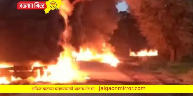 ट्रक व दुचाकीचा अपघात : पतीच्या डोळ्यादेखत पत्नीचा मृत्यू