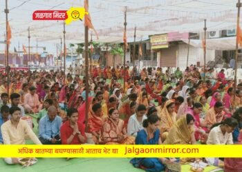 नेताजी सुभाषचंद्र चौकात भाविकांच्या उत्साहामध्ये अथर्वशीर्ष पठणाला प्रतिसाद