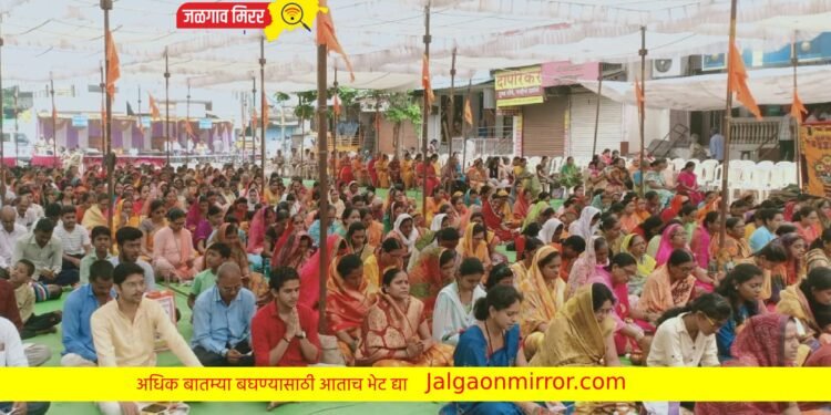 नेताजी सुभाषचंद्र चौकात भाविकांच्या उत्साहामध्ये अथर्वशीर्ष पठणाला प्रतिसाद