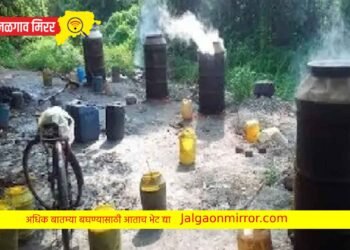 मोठी कारवाई : लाखो रुपयांची गावठी दारू जामनेर पोलिसांनी केली नष्ट