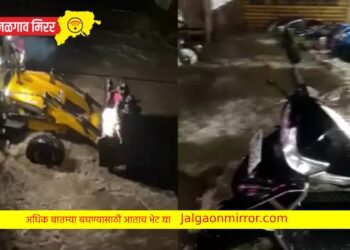 नाशिकमध्ये पावसाचा हाहाकार ; दुचाकी वहिल्या