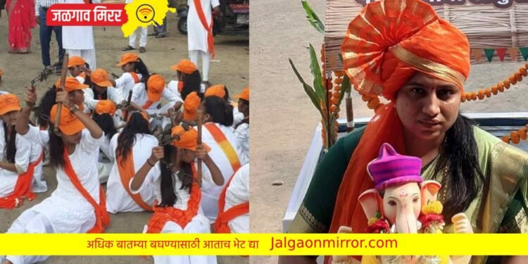 राज प्राथमिक शाळेत बाप्पांचे महापौर महाजन यांनी केले जल्लोषात स्वागत