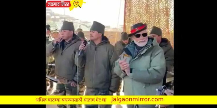 पंतप्रधान मोदी यांनी साजरी केली कारगिलमध्ये दिवाळी…