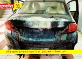 जळगावात मध्यरात्री माथेफिरू आला अन दोन चारचाकी जाळून गेला ; गुन्हा दाखल