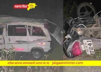 रात्रीच्या सुमारास ओमनी व दुचाकीची धडक; २ ठार तर ६ जखमी !