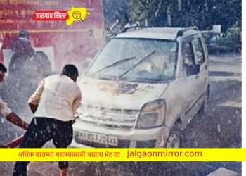 जळगावात धावत्या कारने घेतला पेट !