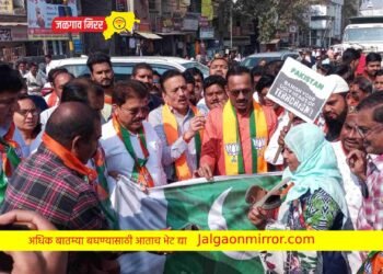 भाजपने जाळला पाकिस्तानचे मंत्री बिलावर यांचा पुतळा !
