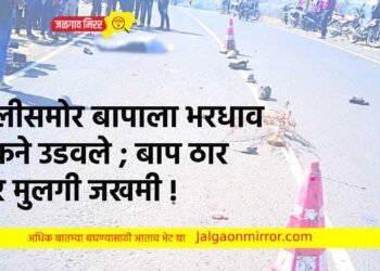 मुलीसमोर बापाला भरधाव ट्रकने उडवले ; बाप ठार तर मुलगी जखमी !