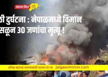 मोठी दुर्घटना : नेपाळमध्ये विमान कोसळून ३० जणांचा मृत्यू !