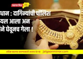 सावधान : दागिन्यांची पॉलिश करायल आला अन दागिने घेवूनच गेला !