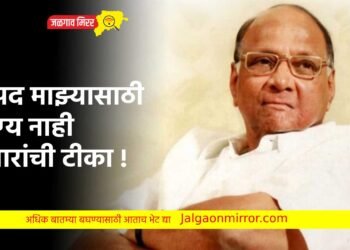 हे पद माझ्यासाठी योग्य नाही ; पवारांची टीका !