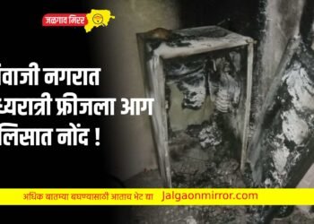 शिवाजी नगरात मध्यरात्री फ्रीजला आग ; पोलिसात नोंद !
