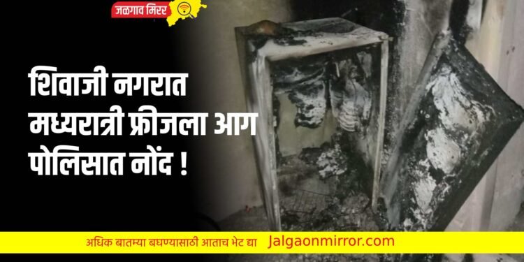 शिवाजी नगरात मध्यरात्री फ्रीजला आग ; पोलिसात नोंद !