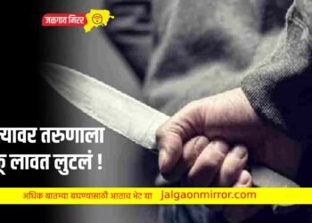 रस्त्यावर तरुणाला चाकू लावत लुटलं !