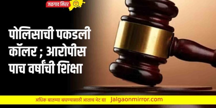 पोलिसाची पकडली कॉलर ; आरोपीस पाच वर्षांची शिक्षा