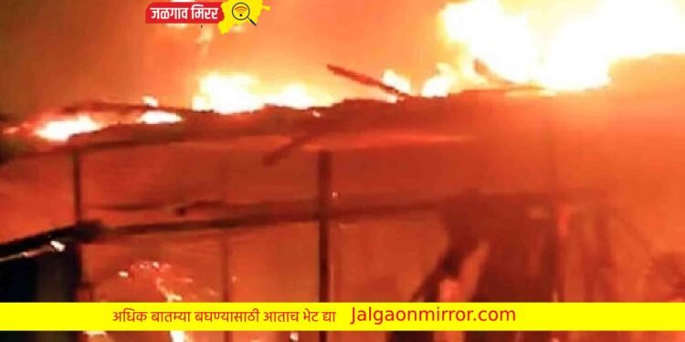 खळ्याला आग : एक बैल दोन पारडू ठार !