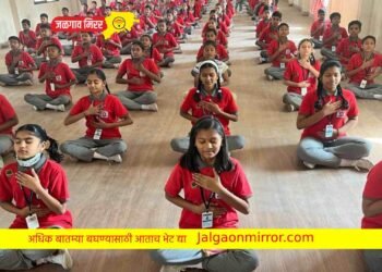 रोझलँड शाळेत योगा दिवस साजरा