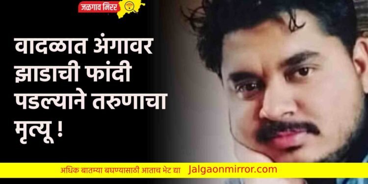 वादळात अंगावर झाडाची फांदी पडल्याने तरुणाचा मृत्यू !