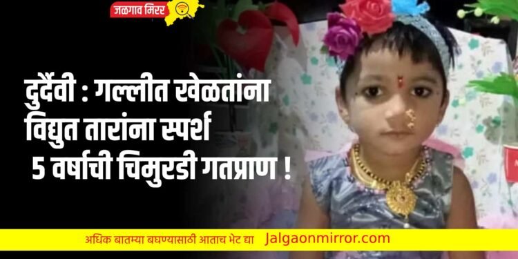 दुर्दैवी : गल्लीत खेळतांना विद्युत तारांना स्पर्श ; ५ वर्षाची चिमुरडी गतप्राण !