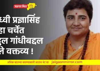 साध्वी प्रज्ञासिंह पुन्हा चर्चेत ; राहुल गांधीबद्दल केले वक्तव्य !