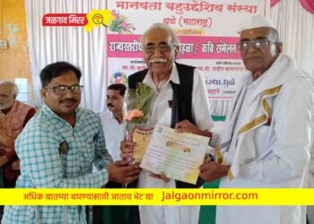 काव्य पुरस्काराने प्राध्यापक प्रकाश पाटील सन्मानित !