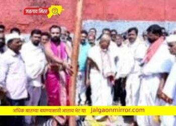 अमळनेरात अक्षय तृतीयेनिमित्त स्तंभारोपण आणि ध्वजारोहण !