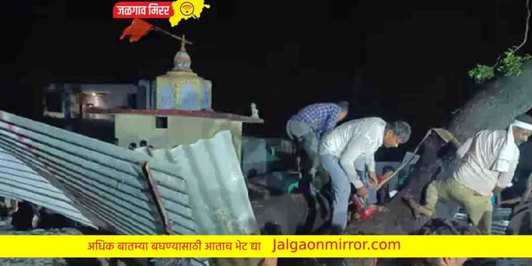 अकोल्यात मंदिरावर कोसळले झाड ; ७ जणांचा दुर्दैवी मृत्यू !