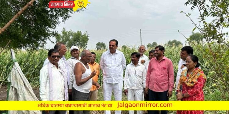 अवकाळी पाऊस आणि गारपीठ ग्रस्त गावांना आमदारांची भेट