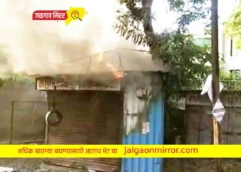 जळगावात किराणा दुकानाला भीषण आग ; दिव्यांग बांधवाचे नुकसान !