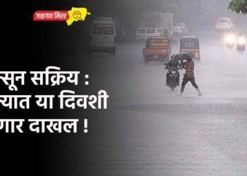 मान्सून सक्रिय : राज्यात या दिवशी होणार दाखल !
