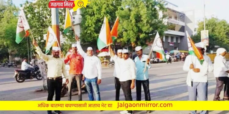 अमळनेरात मंत्री अनिल पाटलांचा राष्ट्रवादीच्या कार्यकर्त्यांनी केला निषेध !