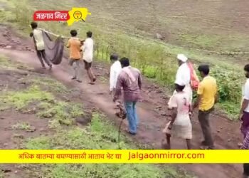 दुर्देव : गर्भवती महिलेला न्यावे लागले खांद्यावर !