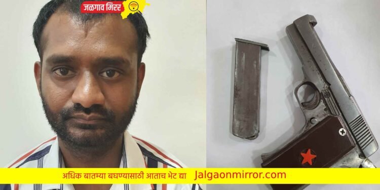 जळगावात हवेत गोळीबार करणाऱ्याला एलसीबीने घेतले ताब्यात !