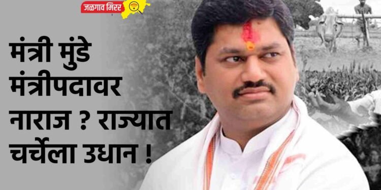 मंत्री मुंडे मंत्रीपदावर नाराज ? राज्यात चर्चेला उधान !